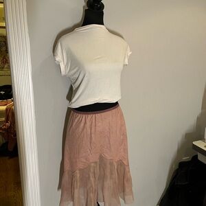 Women's Blush Pink vintage Midi Skirt